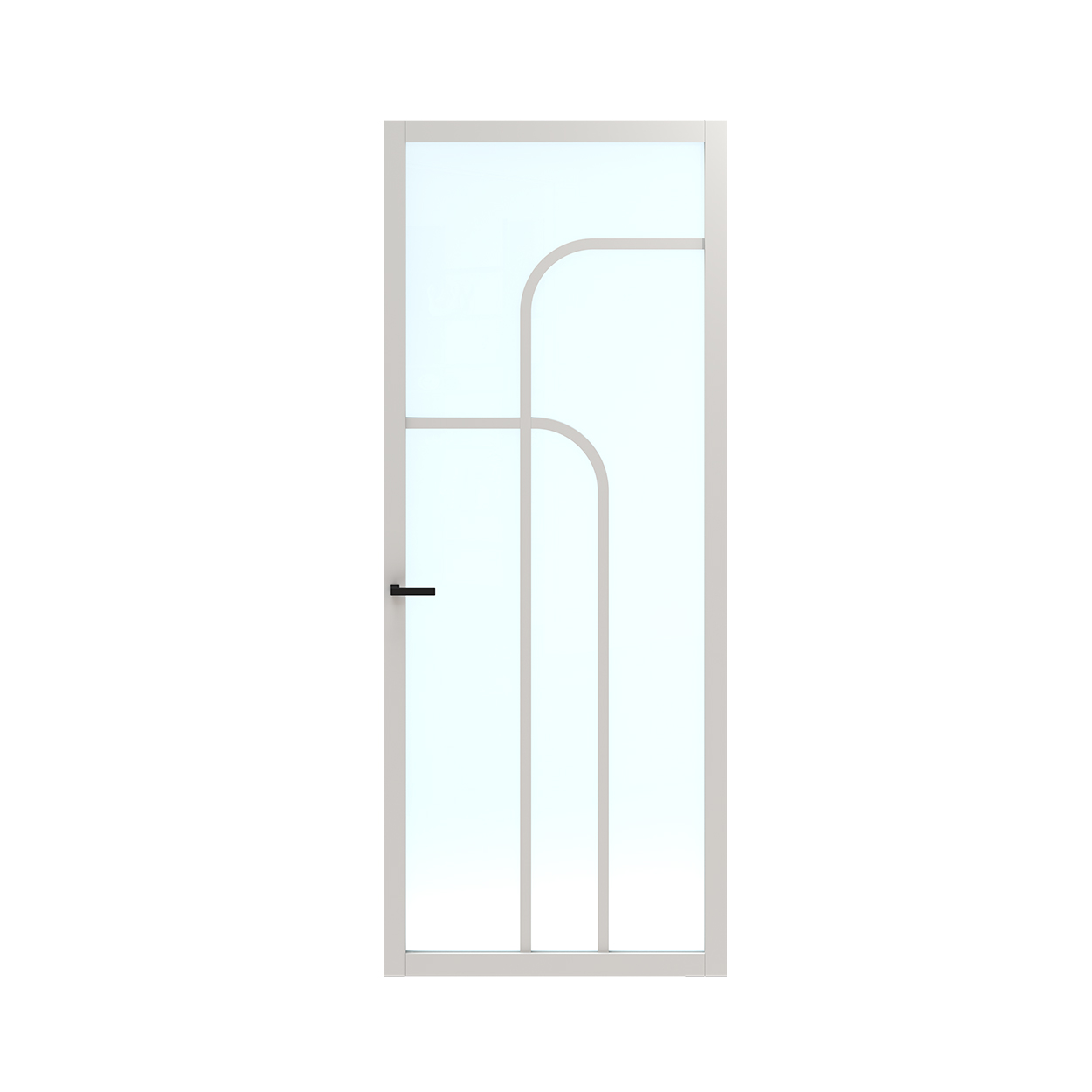 Binnendeur Skantrae SSL 14615 Blank Glas Wit Gelakt